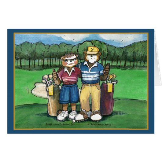 Golfing Couple Cards (Front Horizontal)