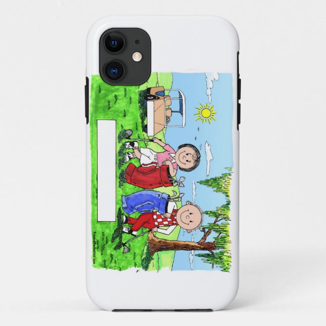 Golfing Couple - Personalized Cartoon Case-Mate iPhone Case (Back)