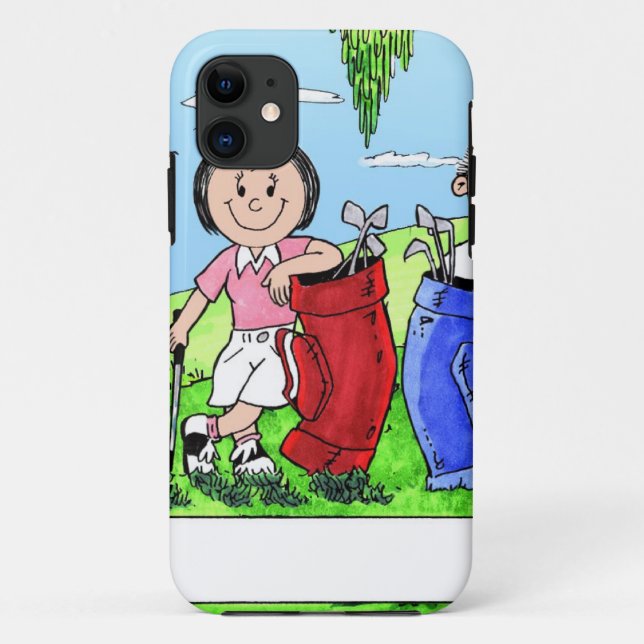 Golfing Couple - Personalized Cartoon Case-Mate iPhone Case (Back)
