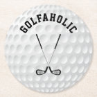 Golfing crossed clubs custom text golf ball