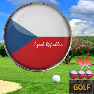 Golfing Czechia & Czech Flag /Golf Ball Marker