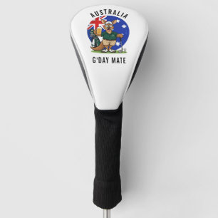 Golfing Dad Aussie Kangaroo Golf Head Cover