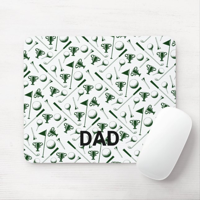 Golfing DAD Fathers day Golf Birthday Him Fun Mouse Pad (With Mouse)