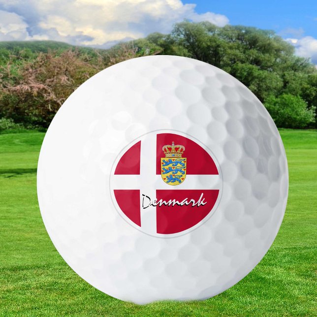 Golfing Denmark & Danish Flag / Golf Ball (Creator Uploaded)