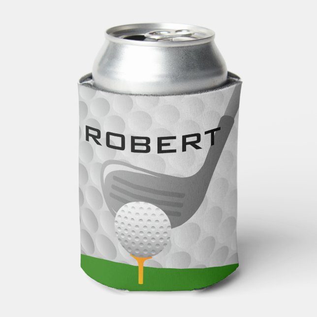 Golfing Design Beverage Bottle Can Cooler (Can Front)