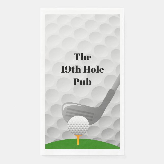 Golfing Design Guest Towel Napkins (Front)