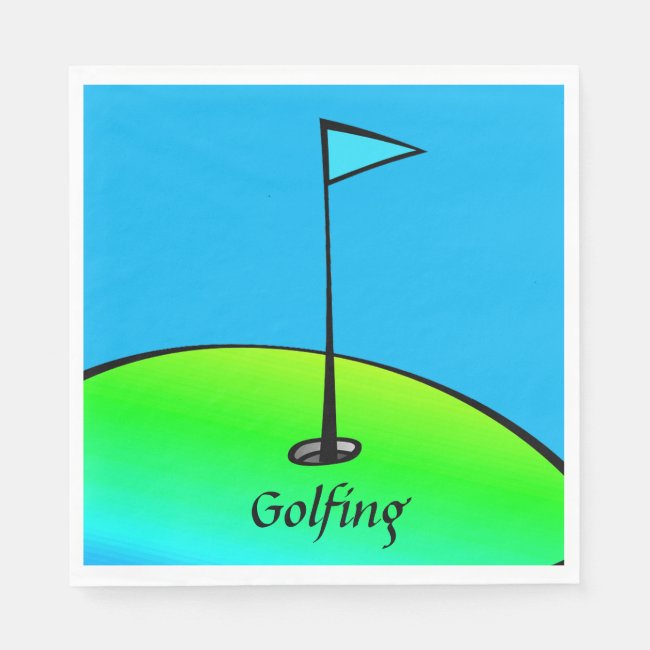 Golfing Design Paper Napkins