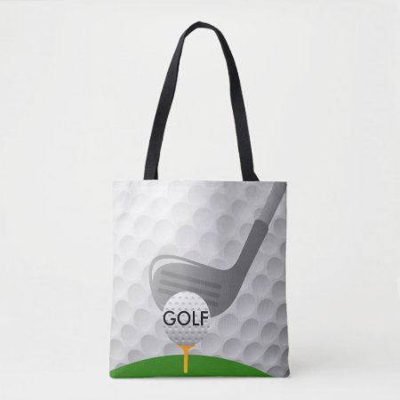 Golfing Design Tote Bag