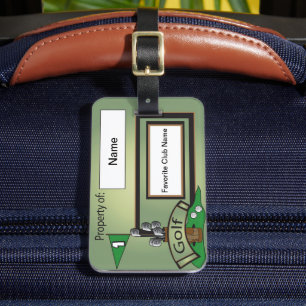 Golfing 🏌️♂️ DIY Text Green Luggage Tag
