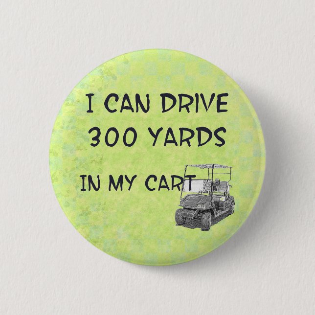 Golfing Drive Pinback Button (Front)