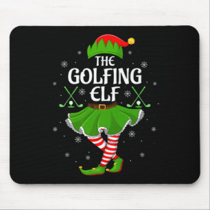 Golfing Elf Christmas Girls Women Elf Squad Xmas F Mouse Pad