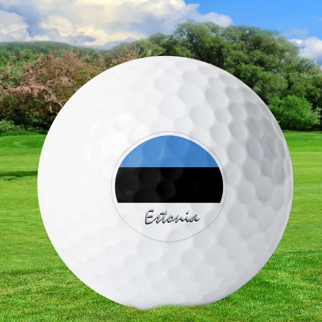 Golfing Estonia & Estonian Flag / Golf Ball (Creator Uploaded)