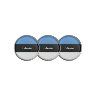 Golfing Estonia & Estonian Flag /Golf Ball Marker