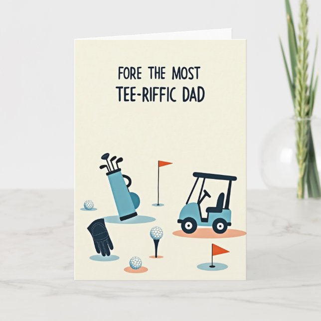 Golfing Fathers Day Themed Card (Front)