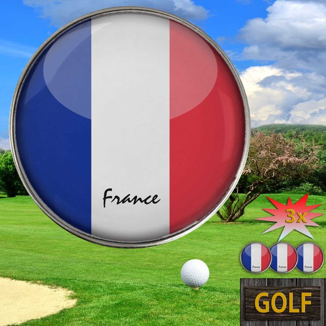 Golfing France & French Flag /Golf Ball Marker (Creator Uploaded)