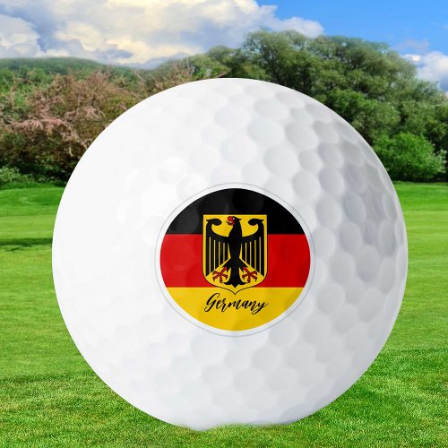 Golfing Germany  German Flag  Golf Ball
