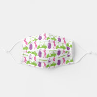 Golfing Gift Ladies Golf Cart Clubs Cute Adult Cloth Face Mask