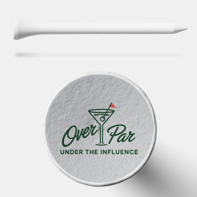 Golfing Gift Over Par And Under The Influence Golf Tees (Combo (Horz))
