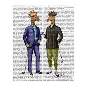 Golfing Giraffes Acrylic Print