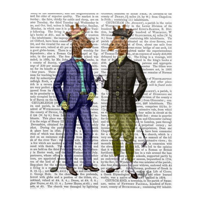 Golfing Giraffes Acrylic Print (Front)