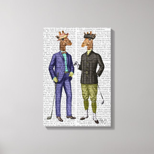 Golfing Giraffes Canvas Print (Front)
