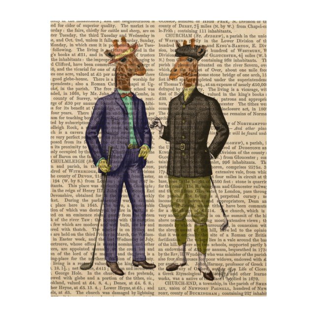Golfing Giraffes Wood Wall Decor (Front)