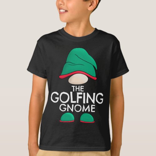 Golfing Gnome Matching Family Christmas Pajama Out T_Shirt