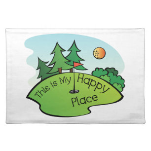 Golfing Golf Course Hole Happy Place Placemat