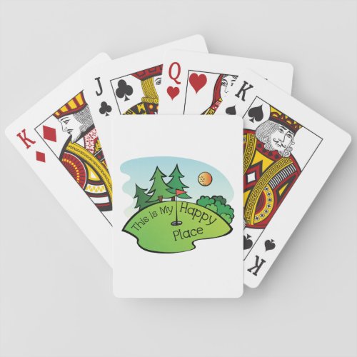 Golfing Golf Course Hole Happy Place Playing Cards