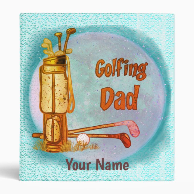 Golfing Golf Dad binder (Front)