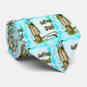 Golfing Golf Dad tie
