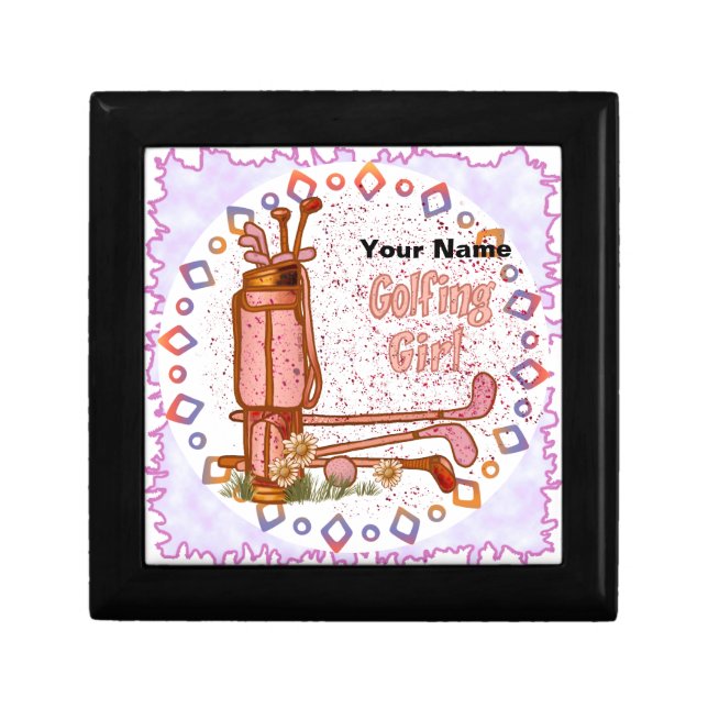 Golfing Golf Girl Gift Box (Front)