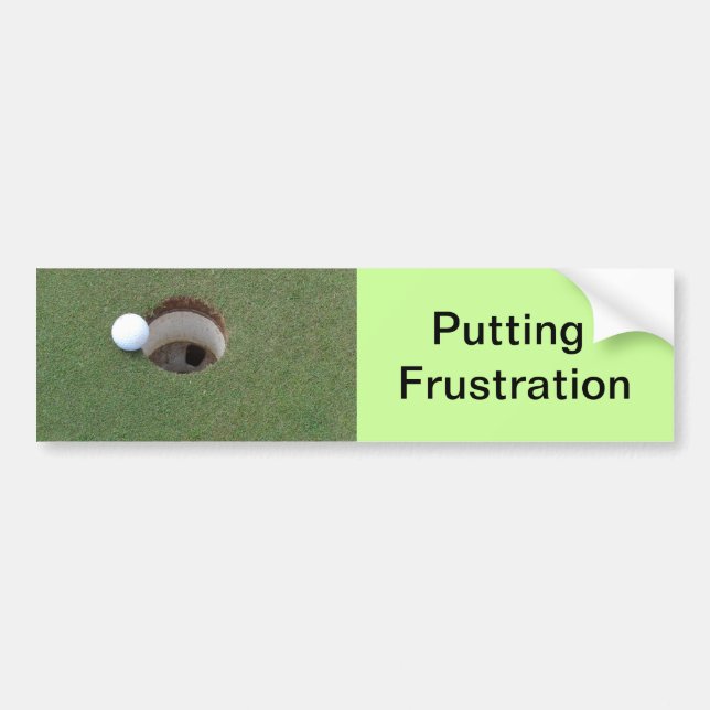 Golfing Golf putting bumper sticker. Bumper Sticker (Front)