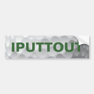 Golfing Golf putting bumper sticker. Sticker