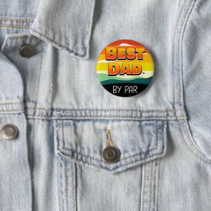 Golfing Golfer Dad Best Dad By Par Button