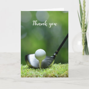 Golfing Golfer Golf Fitness Sport Thanks Letterpress Thank You Card