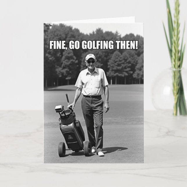 Golfing Grandpa Fathers Day Card (Front)