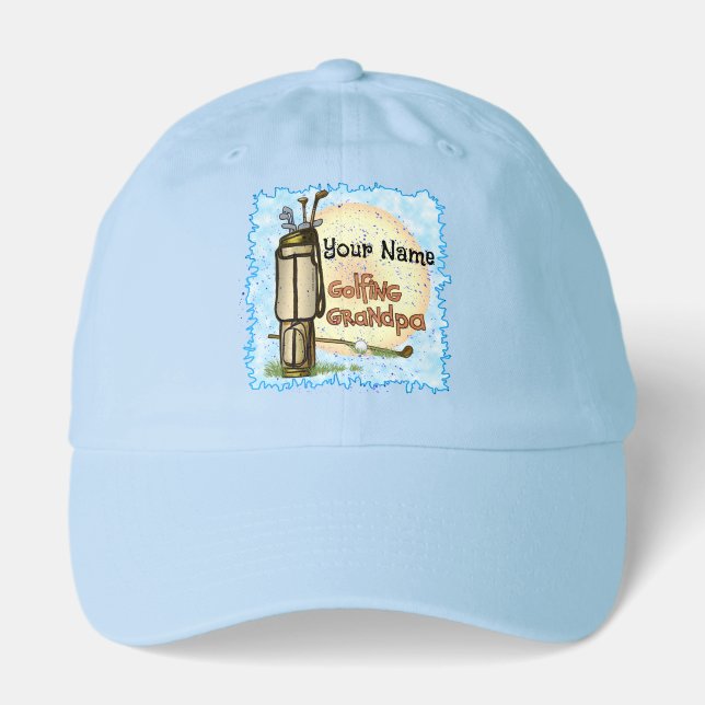 Golfing Grandpa  golf hat (Front)