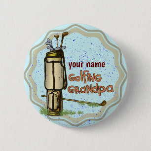 Golfing Grandpa  pin button