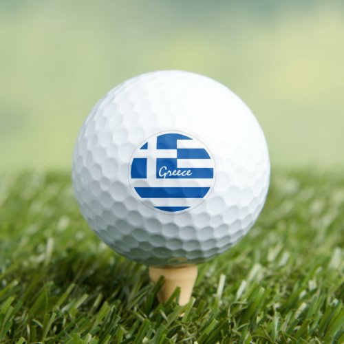 Golfing Greece  Greek Flag  Golf Ball