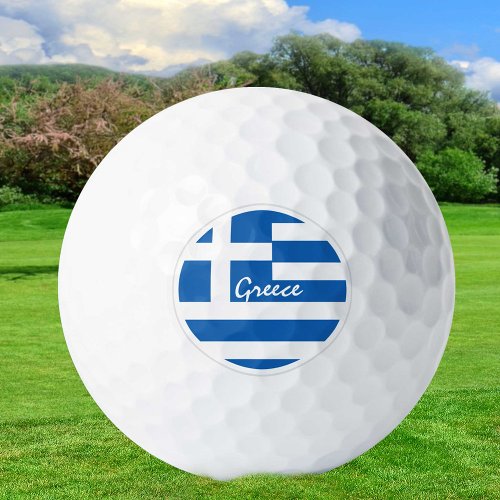 Golfing Greece  Greek Flag  Golf Ball