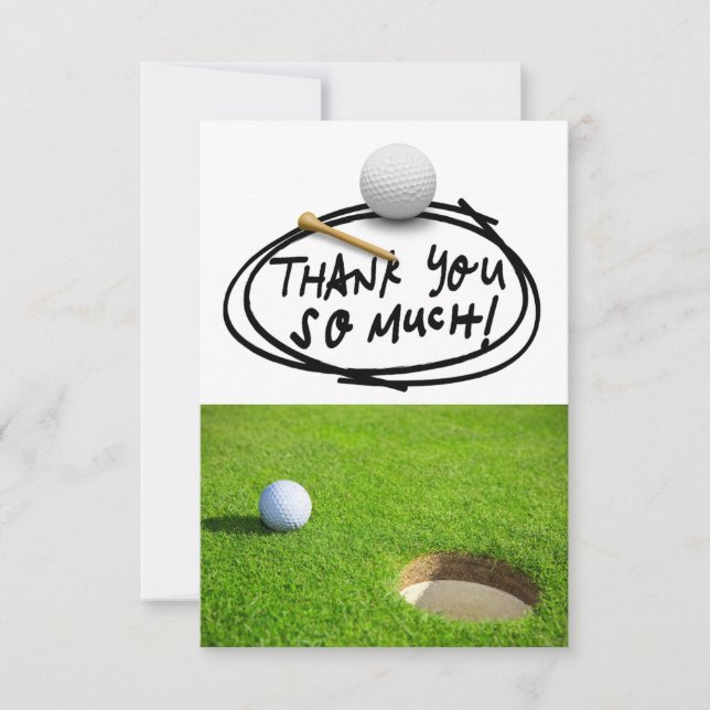 GOLFing Green Gratitude: Par-fect Thank You Card (Front)