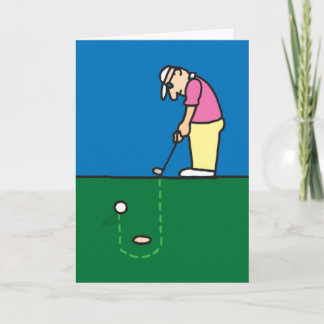 Golfing Greeting card