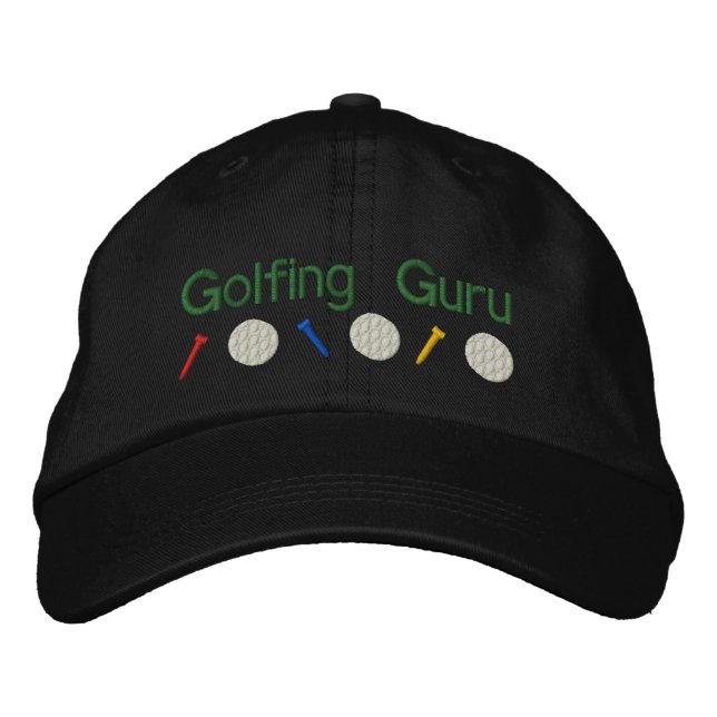 Golfing Guru Embroidered Baseball Cap (Front)