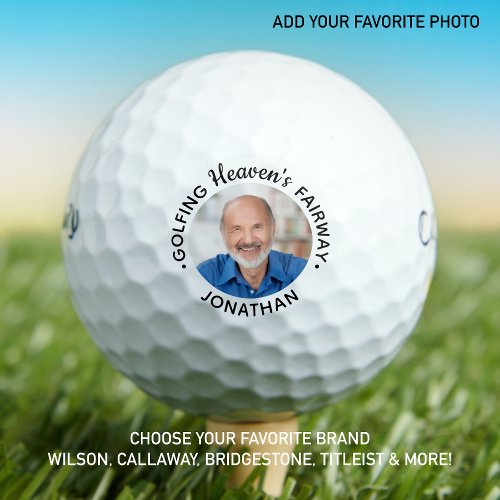 Golfing Heavens Fairway Keepsake Photo Memorial Golf Balls