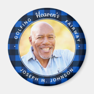 Golfing Heaven's Fairway Photo Golf Memorial Magnet