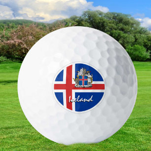 Golfing Iceland & Icelandic Flag / Golf Ball