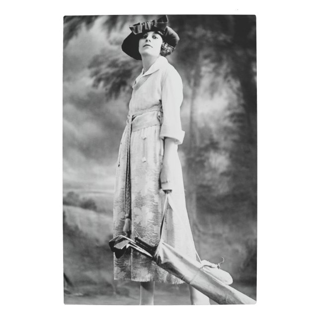 Golfing in Style, 1920s Metal Print (Front)