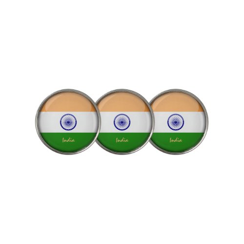 Golfing India  Indian Flag Golf Ball Marker