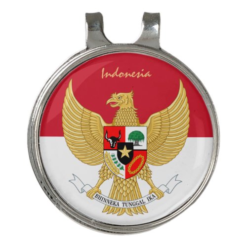 Golfing Indonesia  Indonesian Flag  Golf Golf Hat Clip